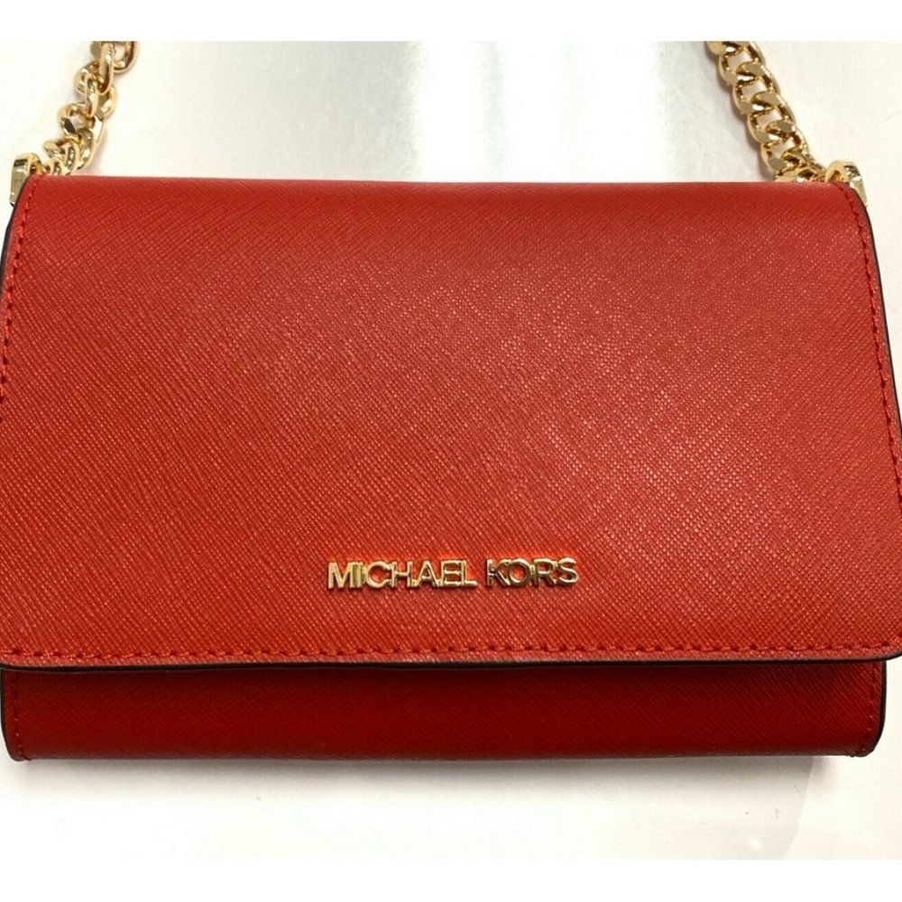 Michael Kors Red Jet Set Travel Crossbody Bag